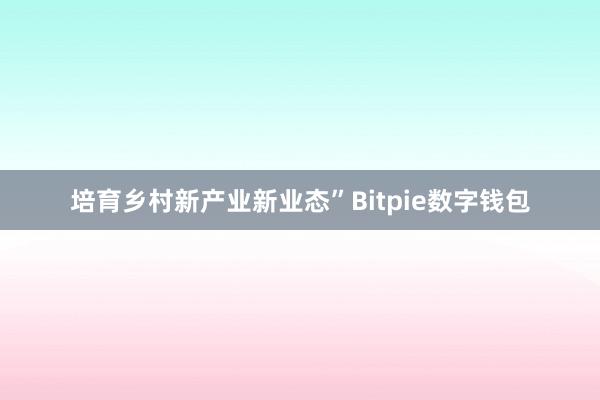 培育乡村新产业新业态”Bitpie数字钱包