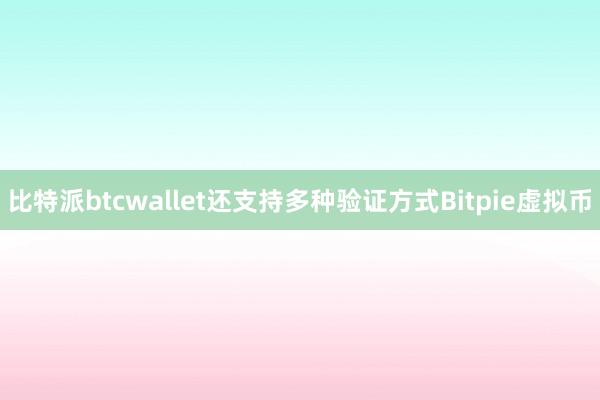 比特派btcwallet还支持多种验证方式Bitpie虚拟币