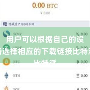 用户可以根据自己的设备选择相应的下载链接比特派